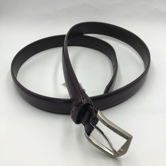 Stacy Adams Men's Burgundy Brown Geniune Leather Belt 46 Inch - Picture 1 of 11